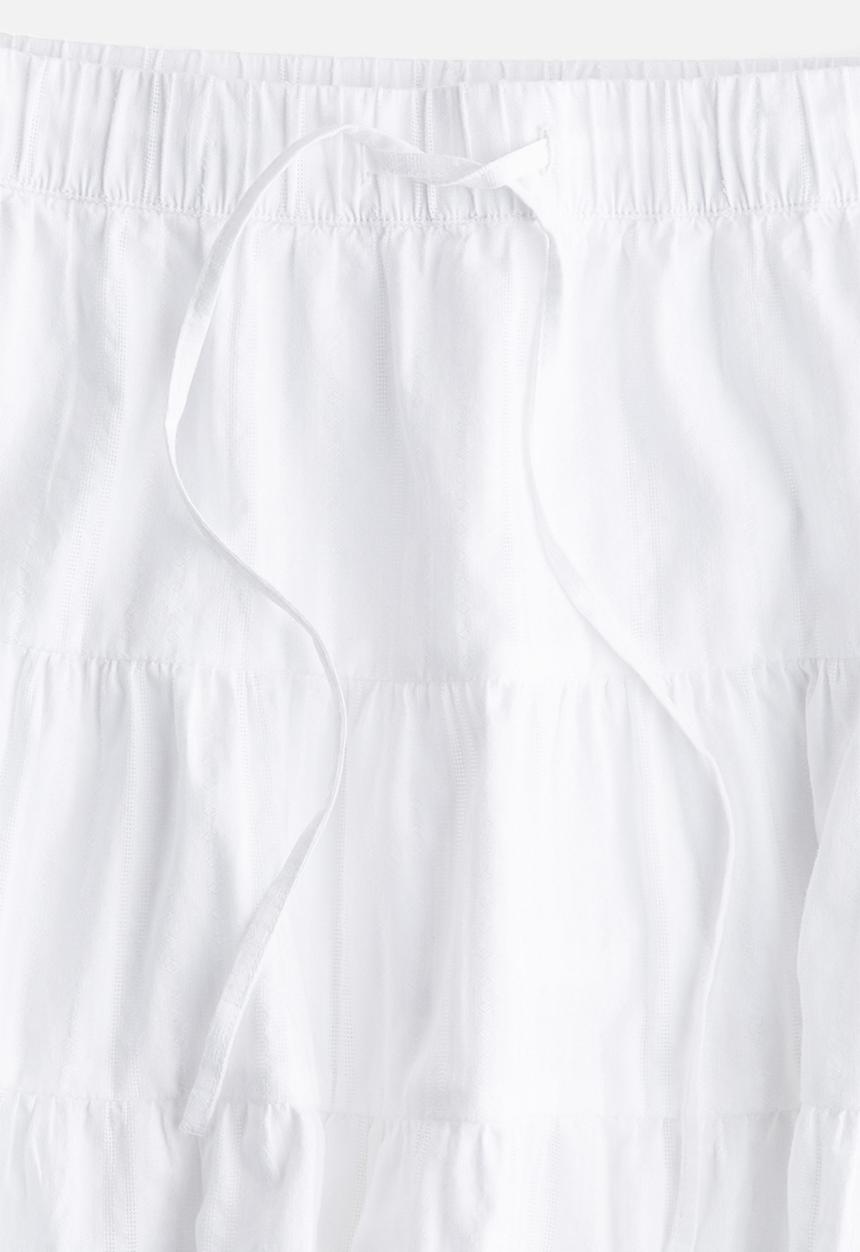 H&M - Flared cotton skirt - white