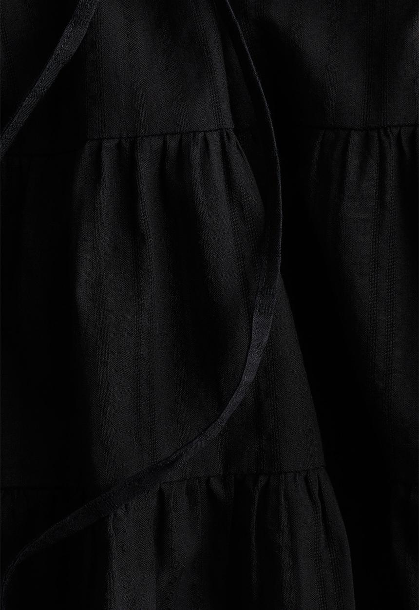 H&M - Flared cotton skirt - black