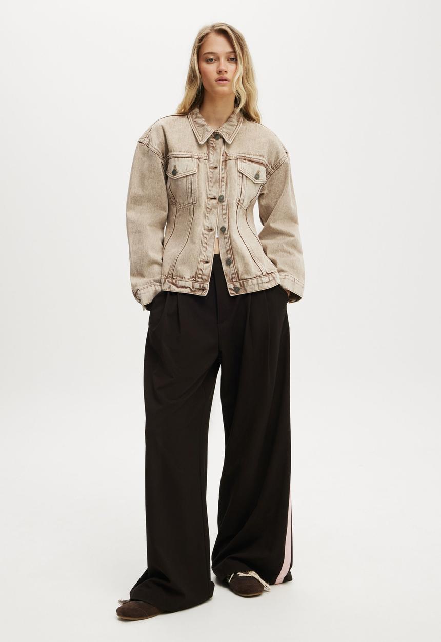 Cotton On - Drew cinched jacket - brown stonewash