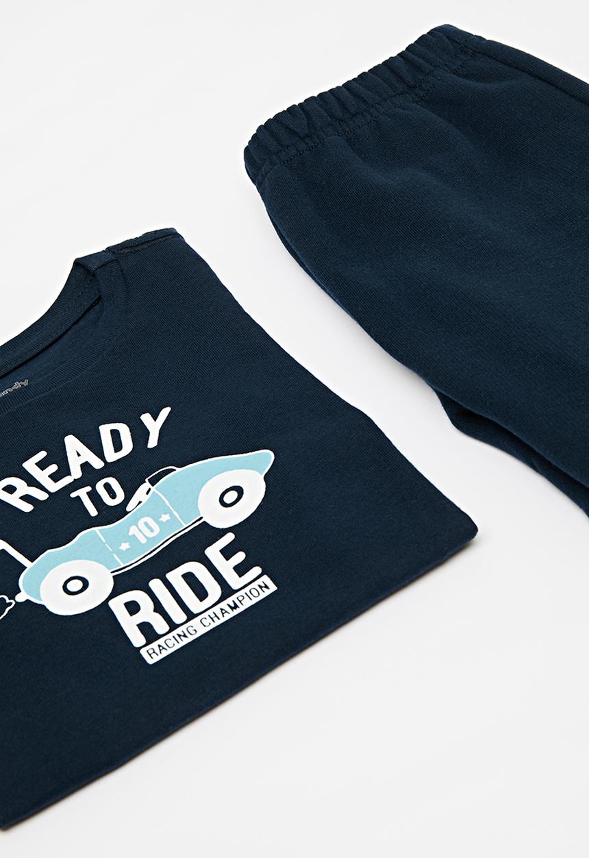 Pop Candy - Tee & short set - navy blue