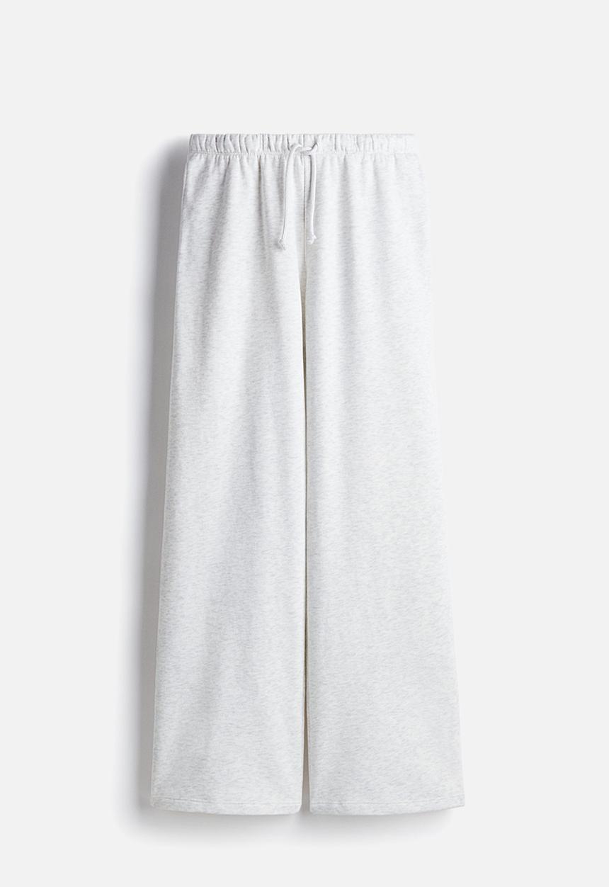 H&M - Wide joggers - light grey marl 