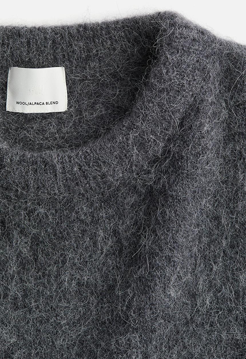 H&M - Oversized alpaca-blend jumper - dark grey 