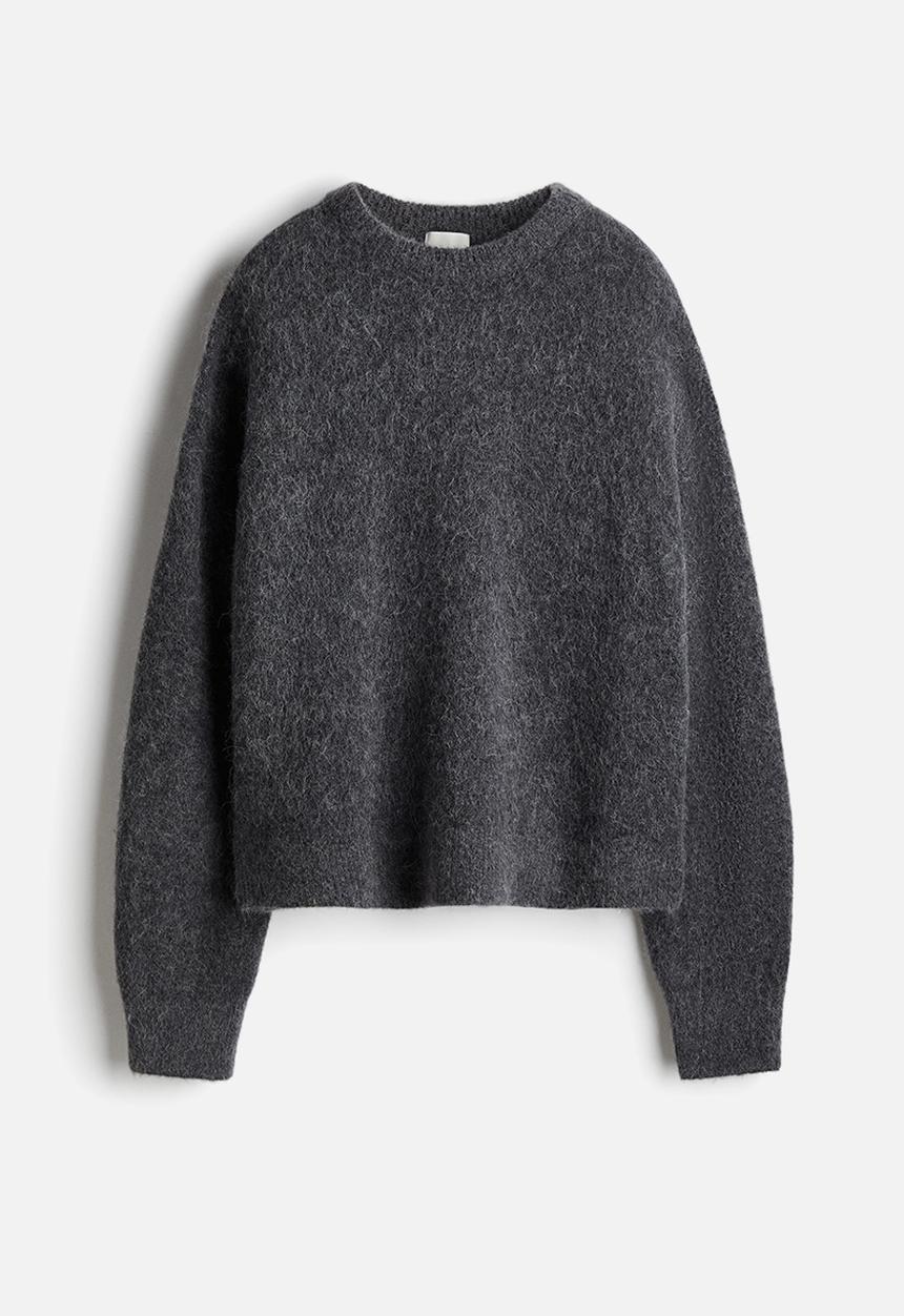 H&M - Oversized alpaca-blend jumper - dark grey 