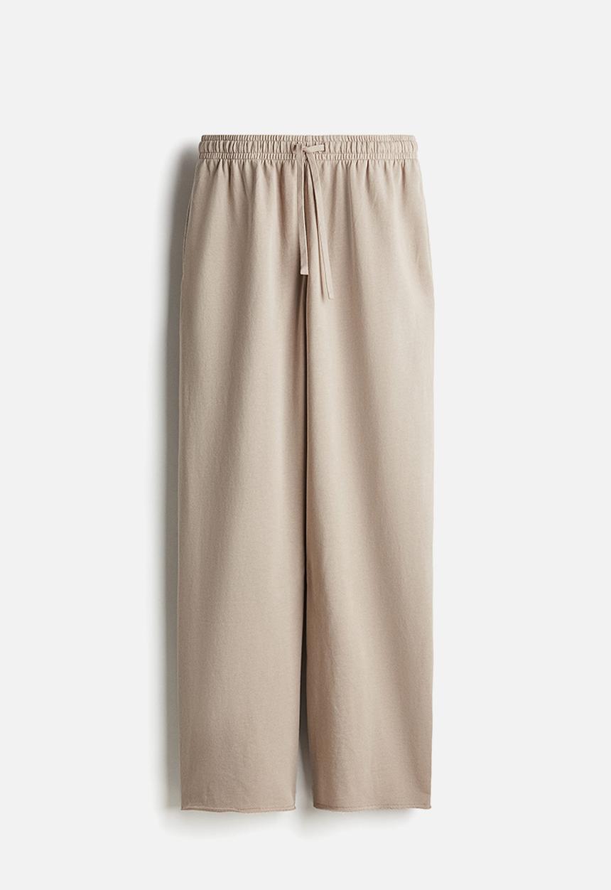 H&M - Washed cotton sweatpants - beige