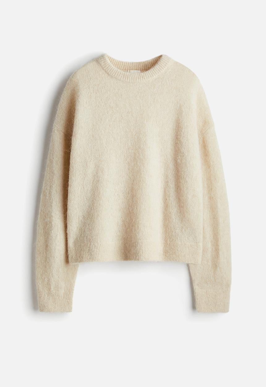H&M - Oversized alpaca-blend jumper - light beige