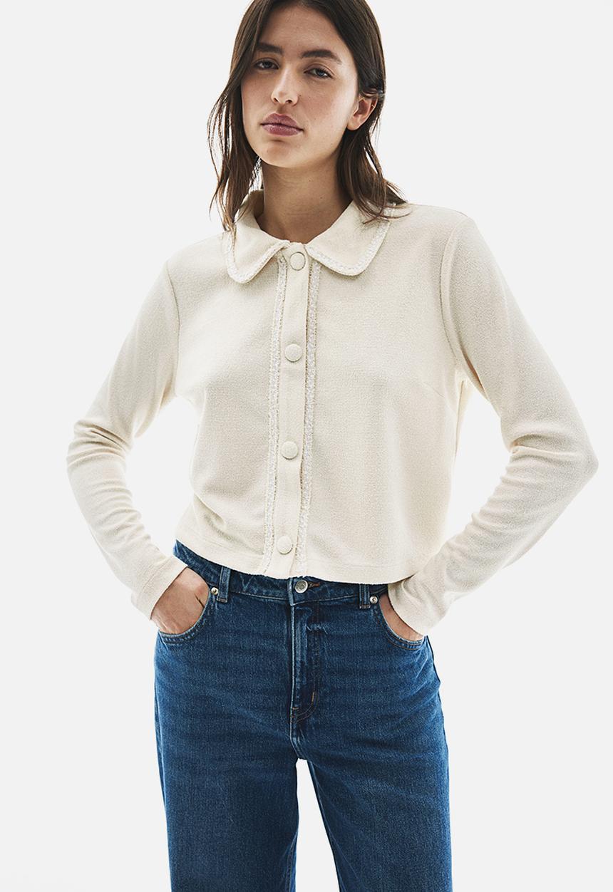 H&M - Collared cardigan - light beige