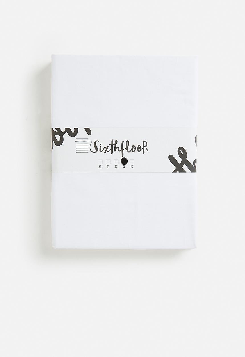 Sixth Floor - 200TC cotton fitted sheet - white