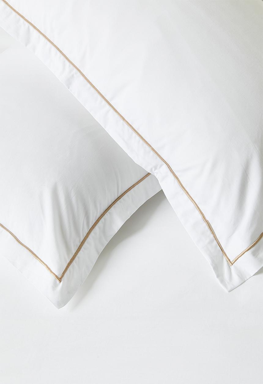 Sixth Floor - Oxford Satin Stitch Cotton Duvet Set Natural