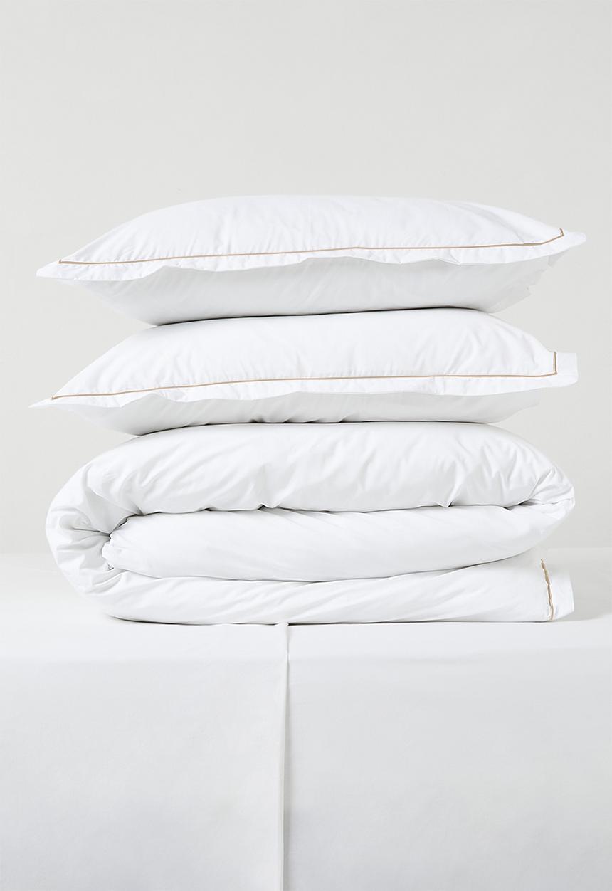 Sixth Floor - Oxford Satin Stitch Cotton Duvet Set Natural