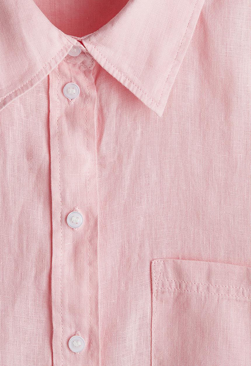 H&M - Linen shirt - light pink