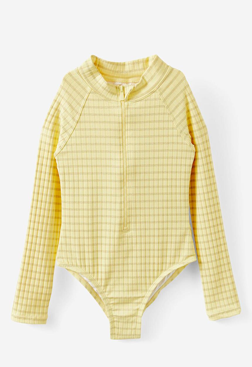 Cotton On - Lydia one piece - baby yellow/shimmer stripe