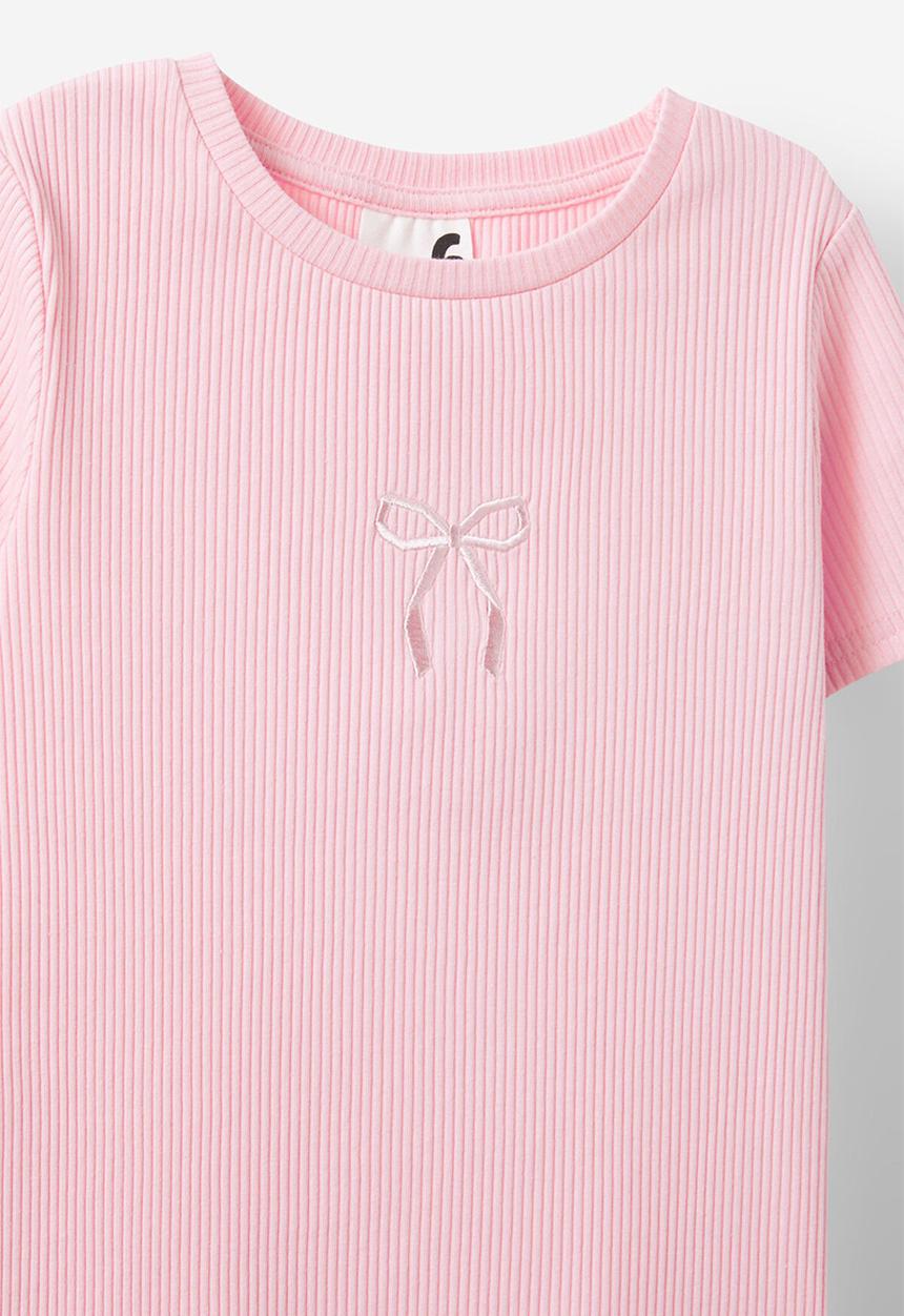 Cotton On - Raya baby tee - fairy pink/bow