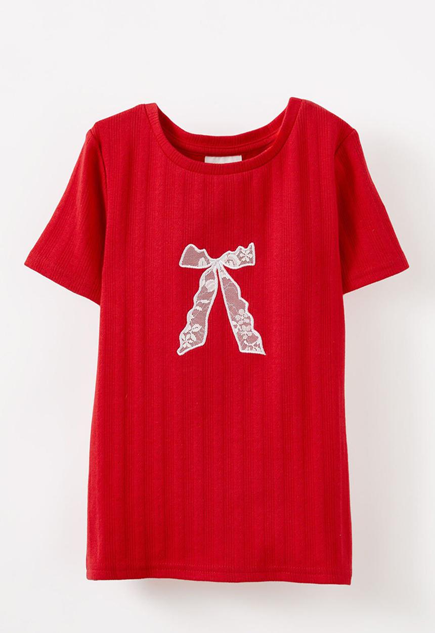 Cotton On - Raya baby tee - varsity red/bow