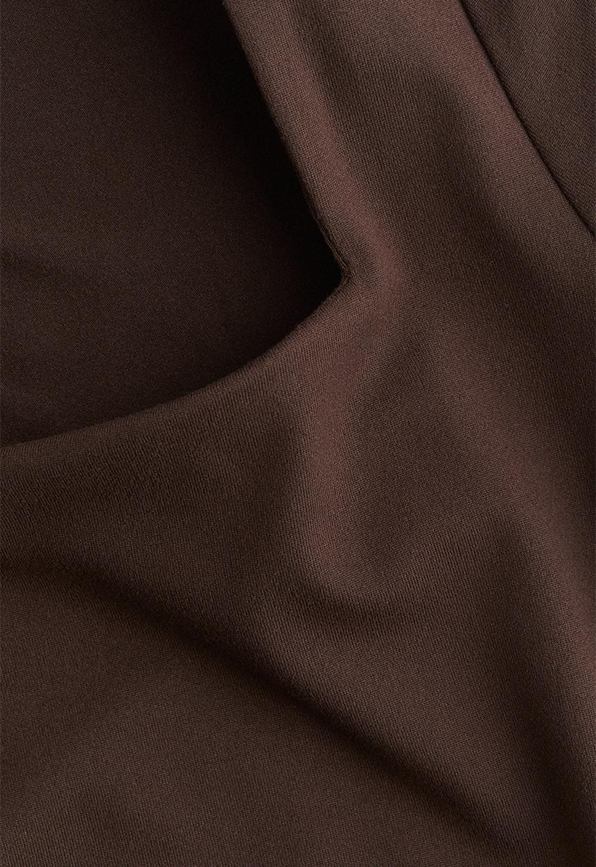 H&M - Square-neck top - dark brown