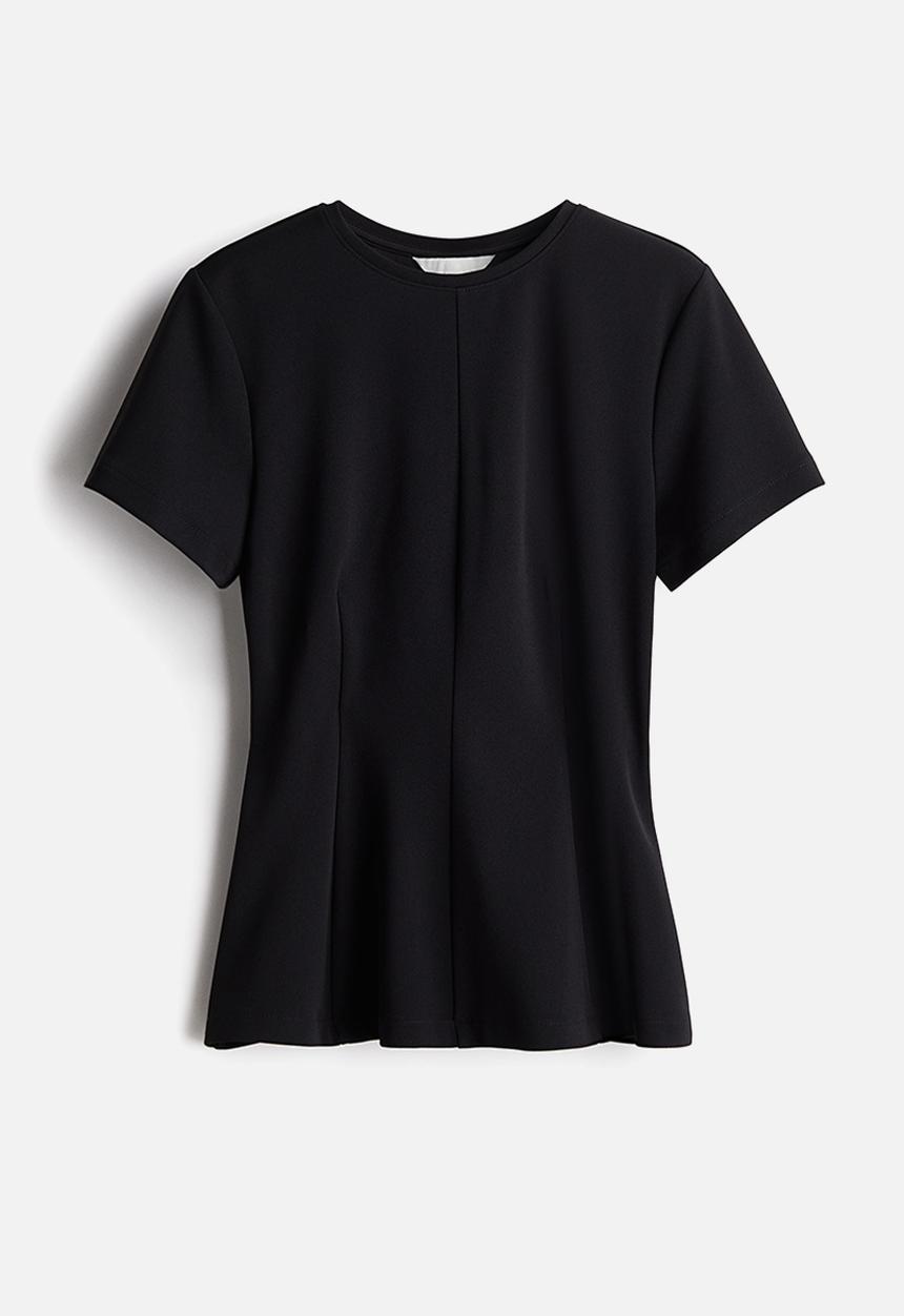 H&M - Waisted top - black