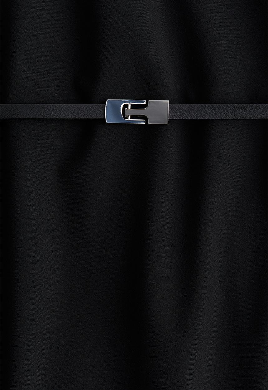 H&M - Belted dress - black
