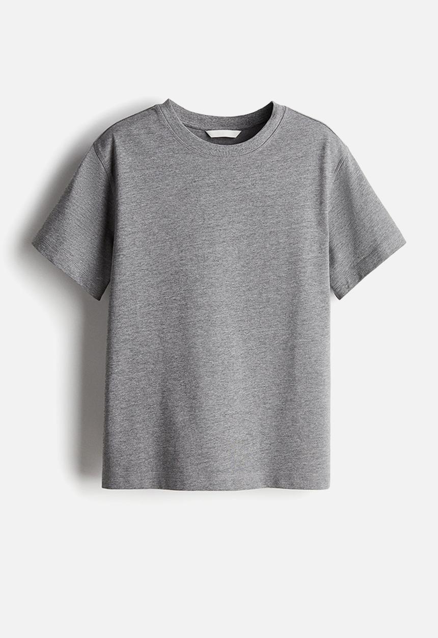 H&M - Oversized cotton t-shirt - grey marl