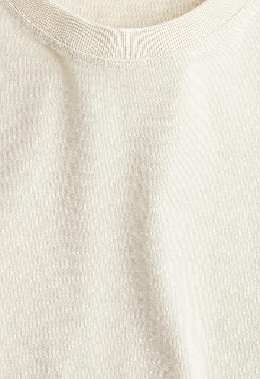 H&M - Oversized cotton t-shirt - light beige