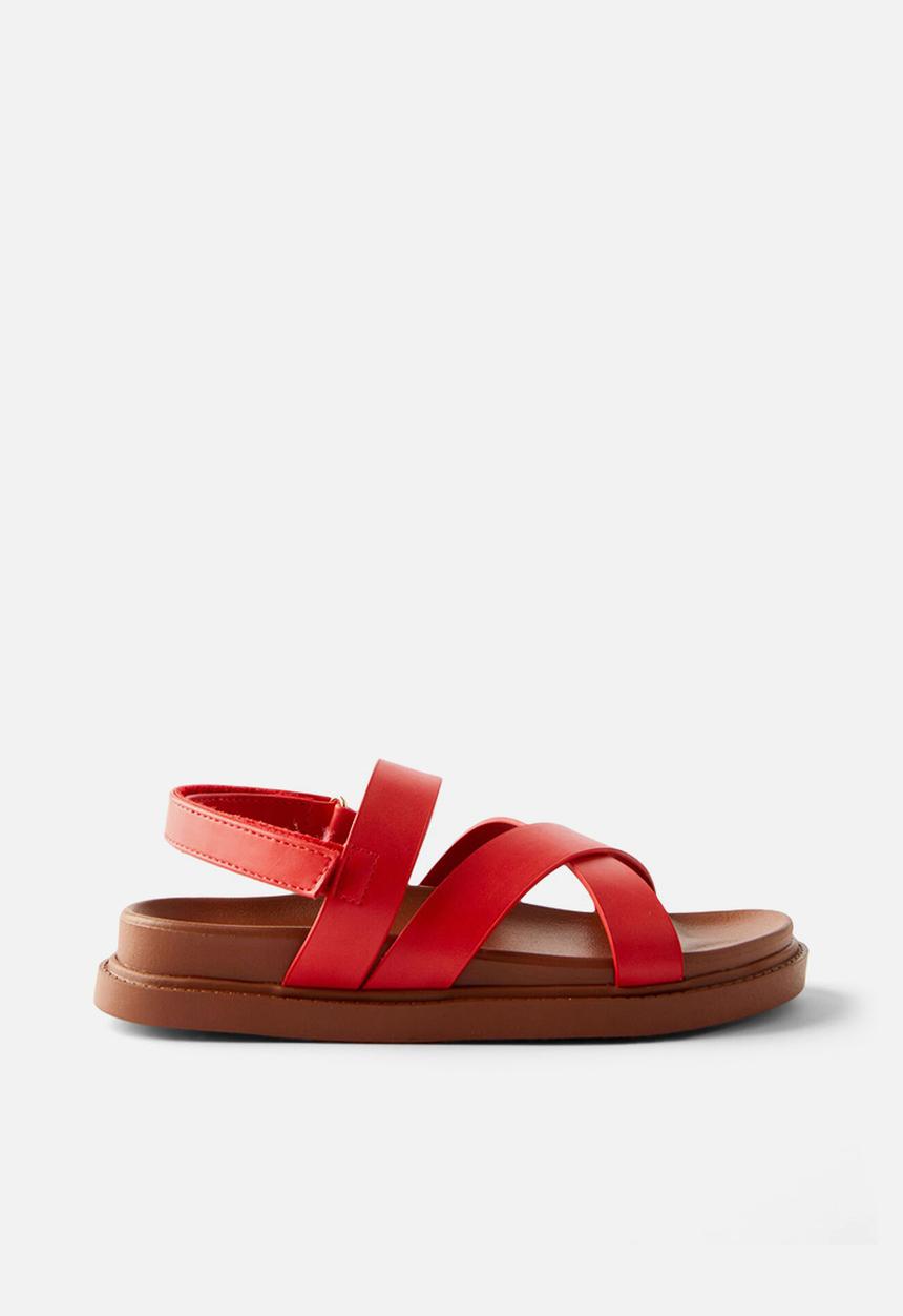 Cotton On - Blair Multi Strap Sandal - Varsity Red