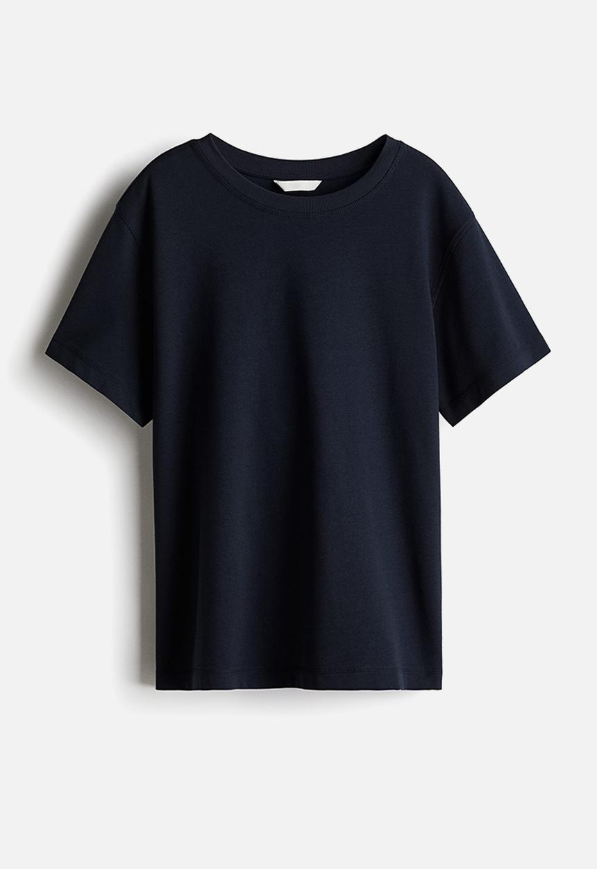 H&M - Oversized cotton t-shirt - navy blue