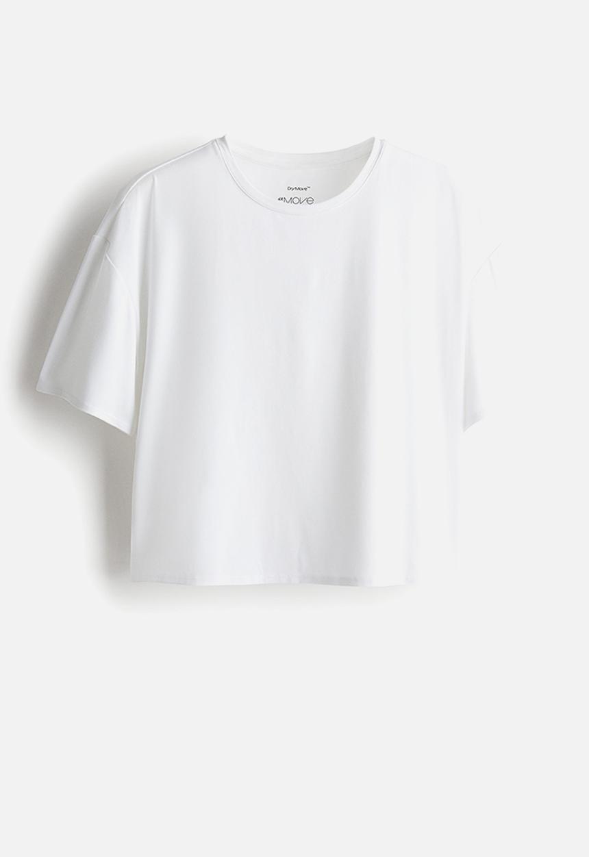 H&M - Boxy-style sports top with drymove™ - white