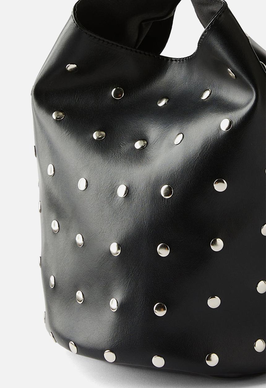 Rubi - Lia studded bucket bag- black/studded