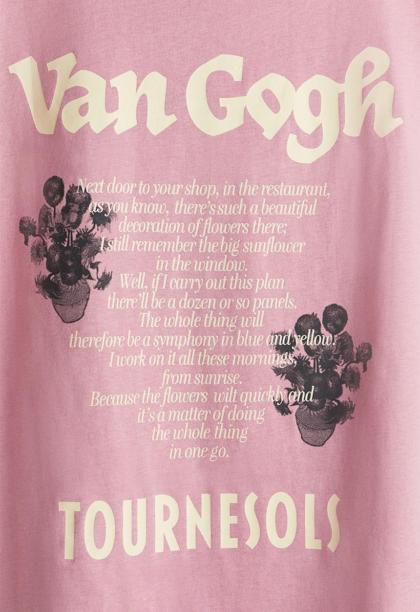 H&M - Oversized printed t-shirt - dusty pink apoh