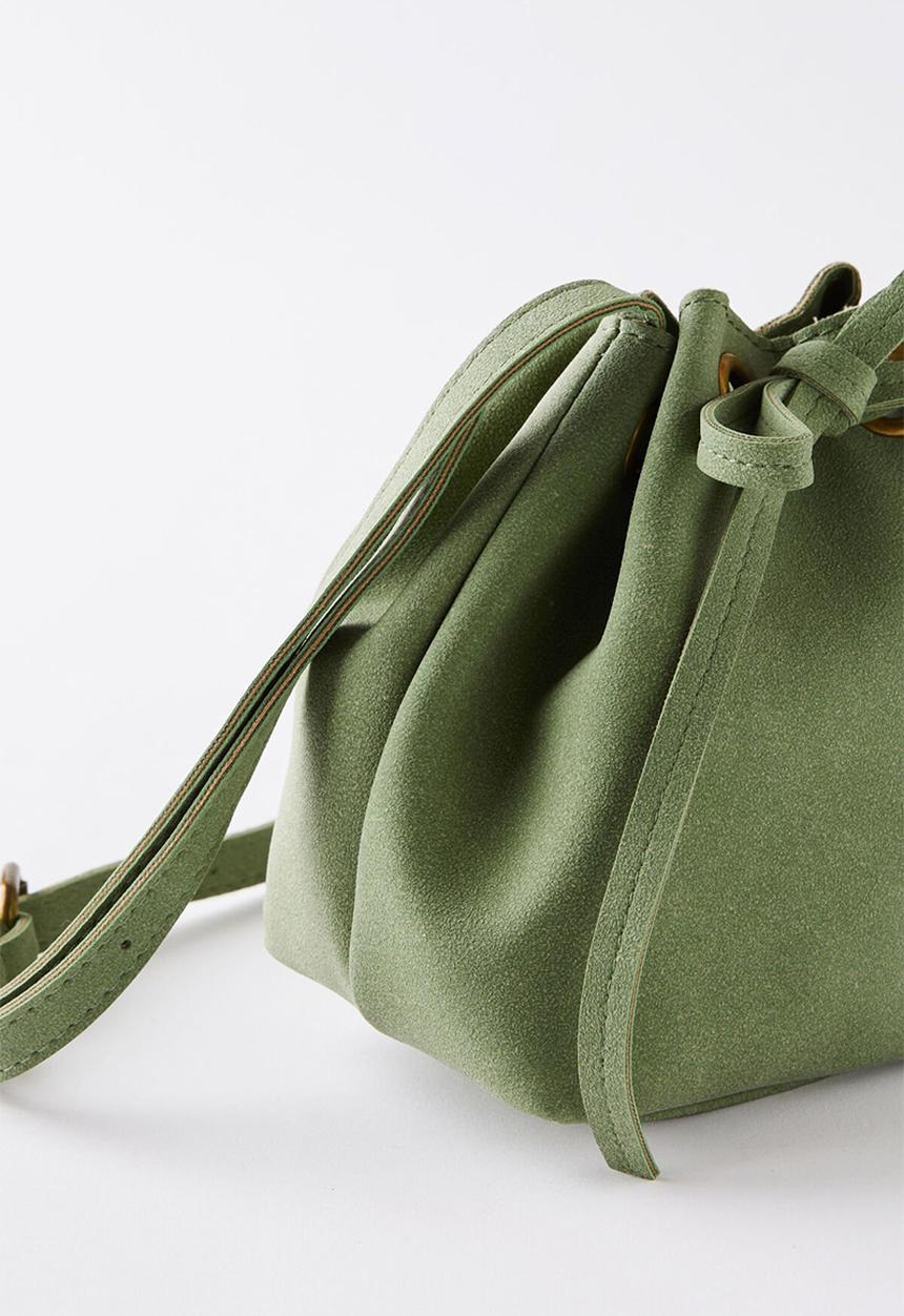 Rubi - Millie mini bucket bag- sage green micro