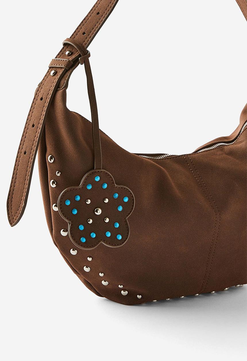 Rubi - Gracie collection underarm bag- choc studs/flower