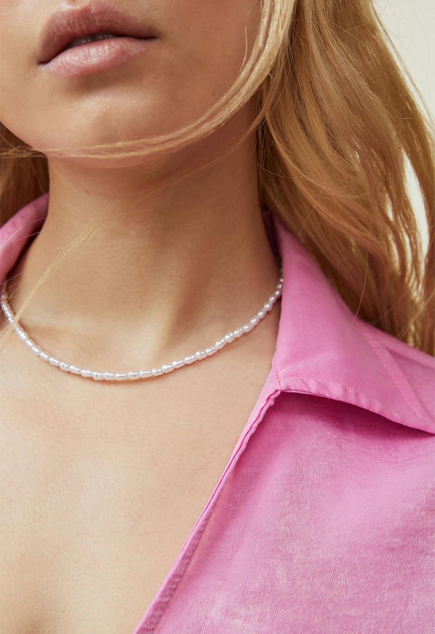 Rubi - Beaded necklace- gold plated pearl