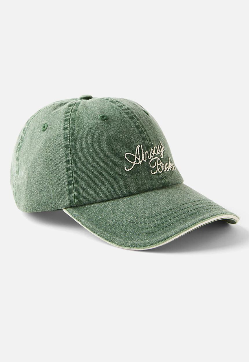 Rubi - Classic dad cap- always broke/deep green wash