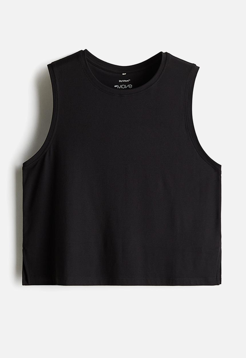H&M - Boxy-style sports vest top with drymove™ - black