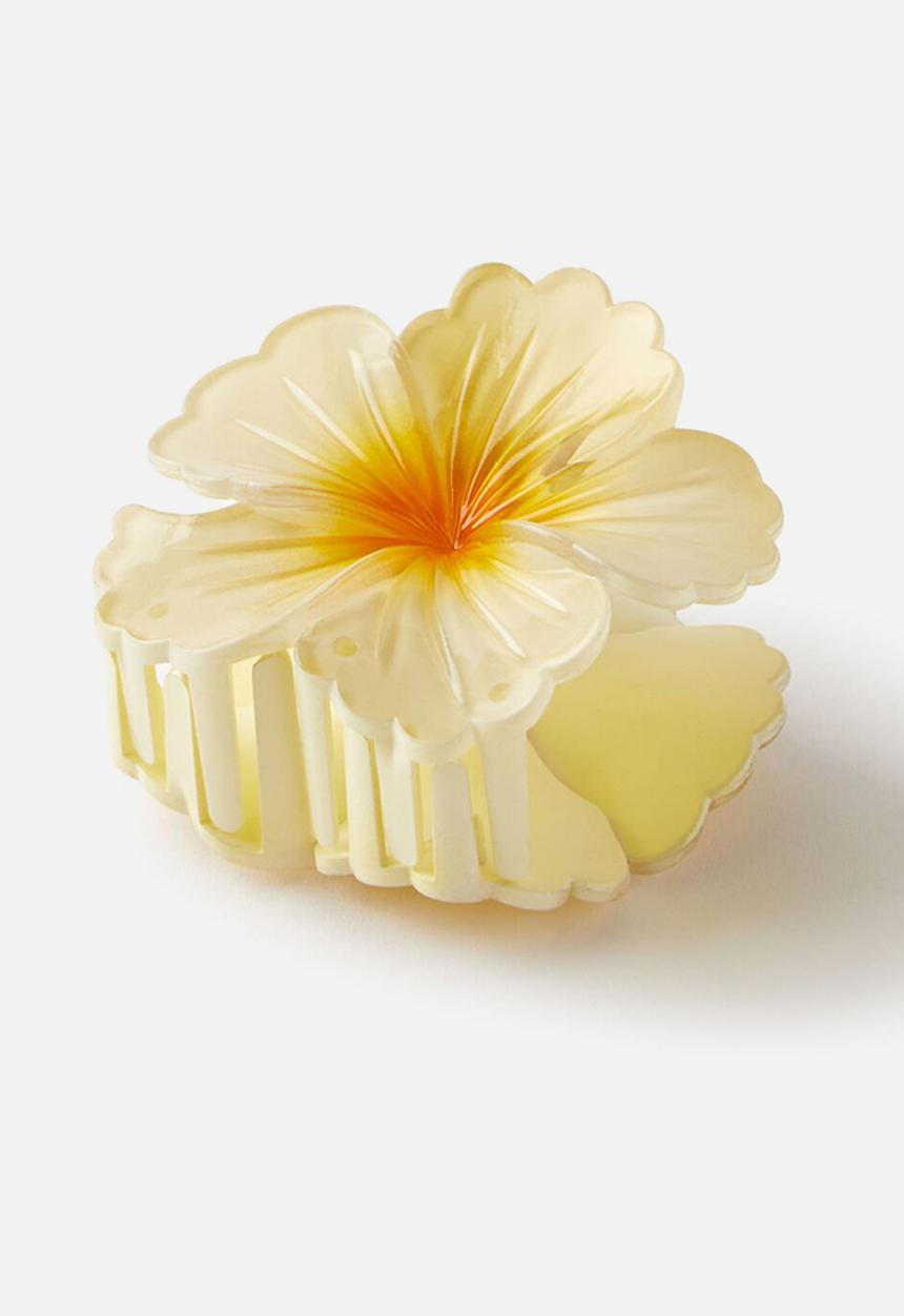 Rubi - Lily hair claw- yellow hibiscus