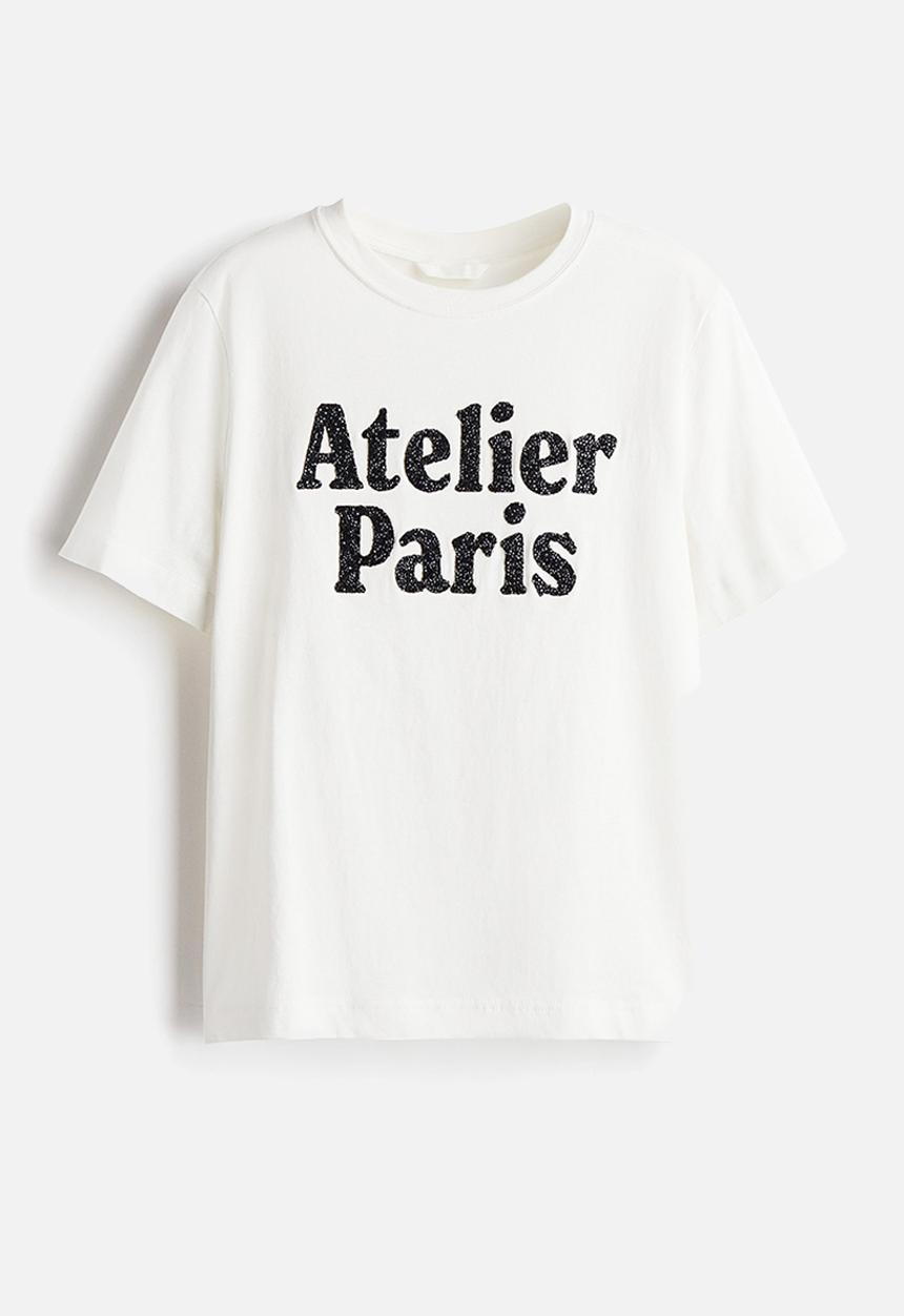 H&M - Printed t-shirt - white atelier paris 