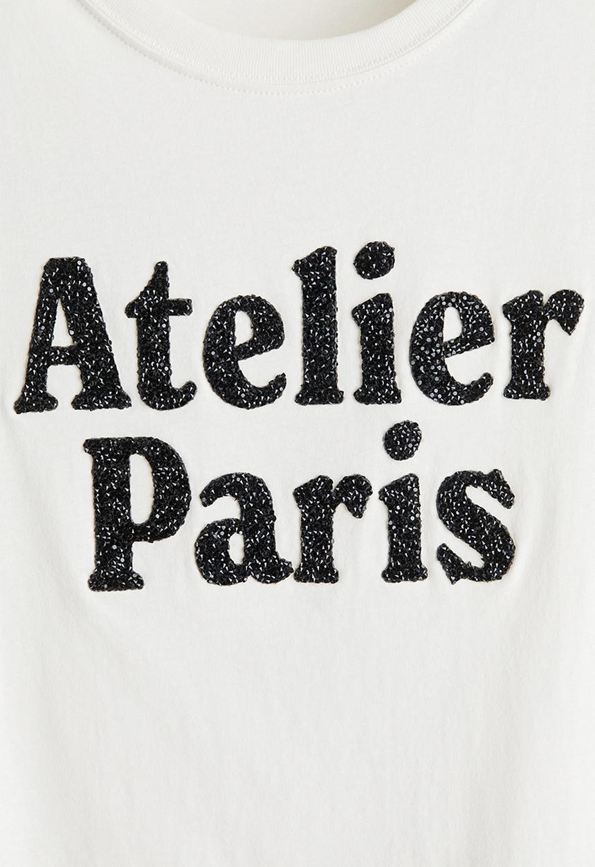 H&M - Printed t-shirt - white atelier paris 