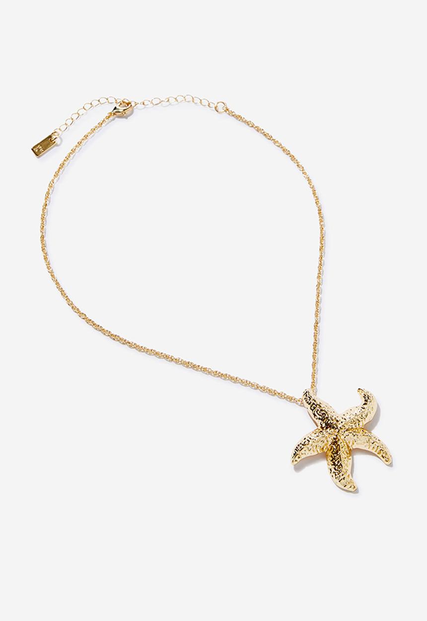 Rubi - Pendant necklace- up starfish gold