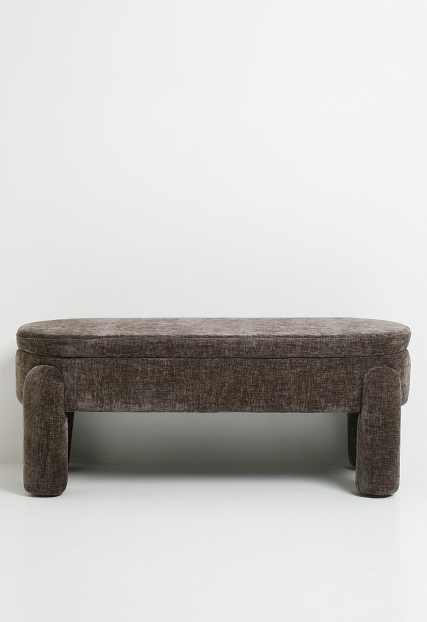 Sixth Floor - Perry Storage Bench Ottoman - Charcoal