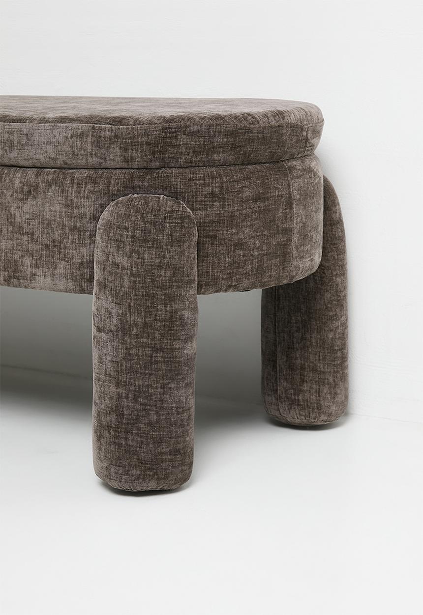 Sixth Floor - Perry Storage Bench Ottoman - Charcoal