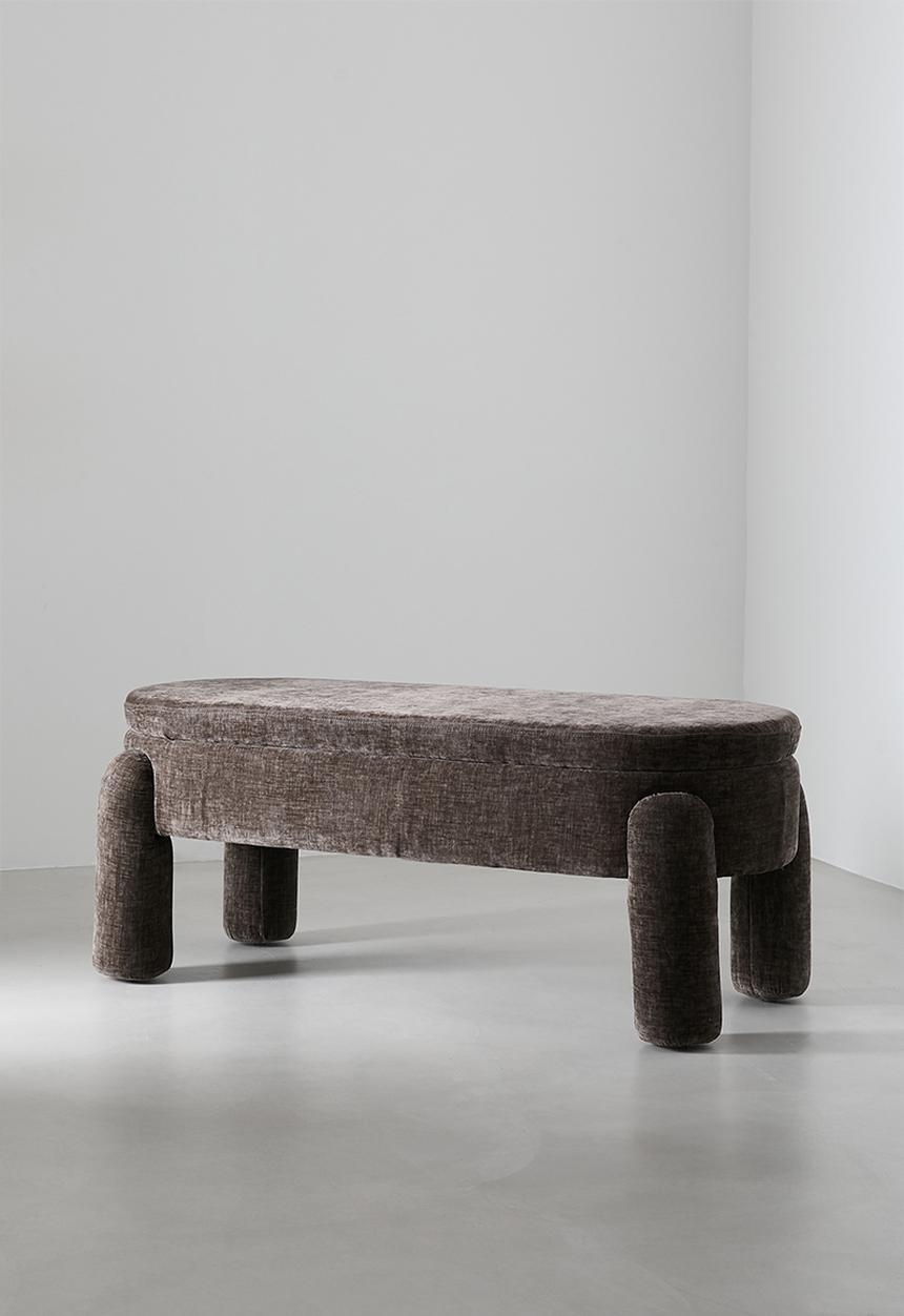 Sixth Floor - Perry Storage Bench Ottoman - Charcoal