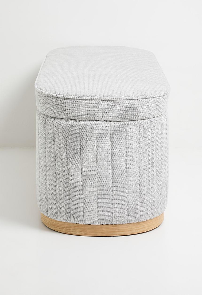 Sixth Floor - Theo Storage Bench Ottoman - Grey