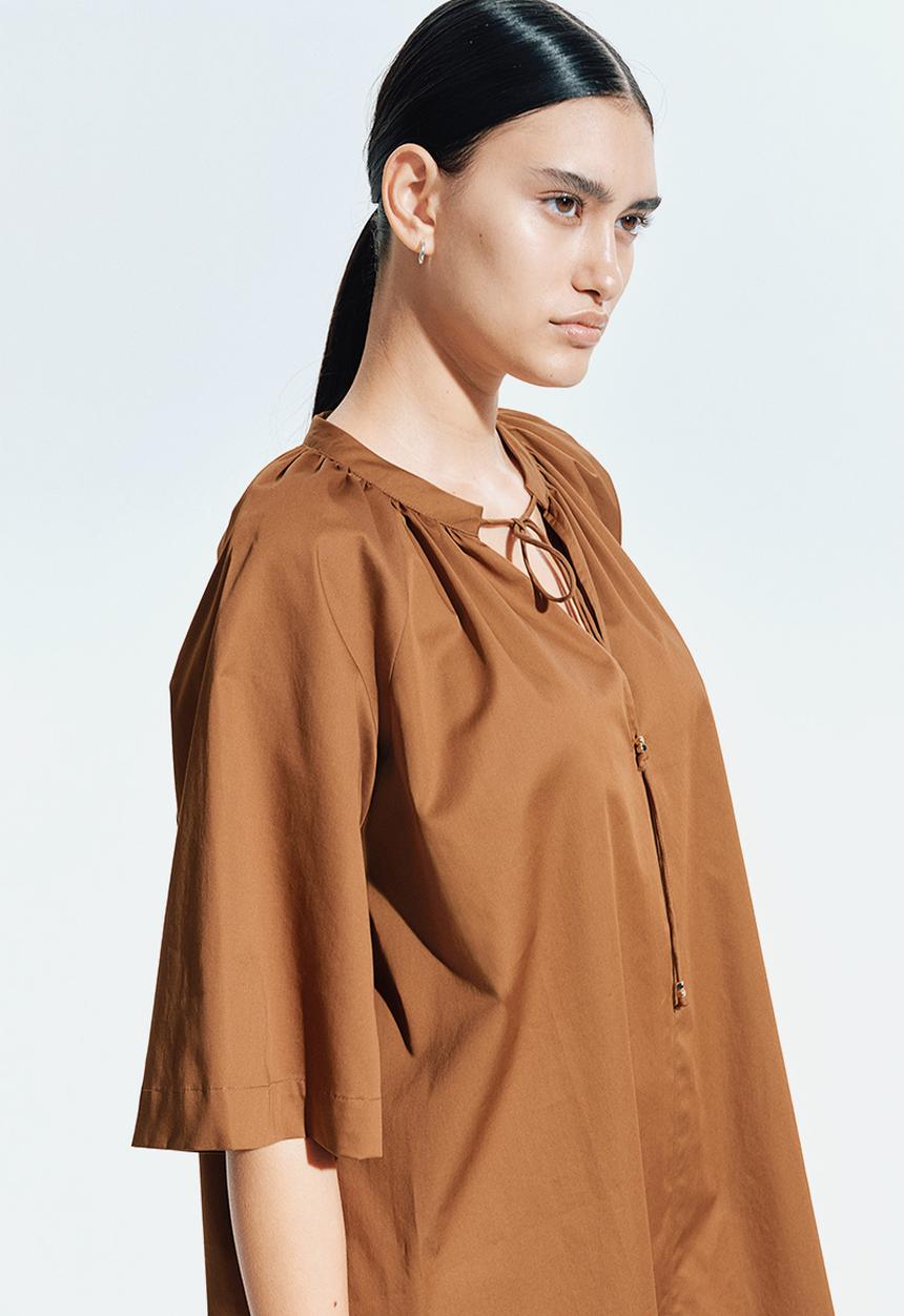 H&M - A-line cotton dress - brown