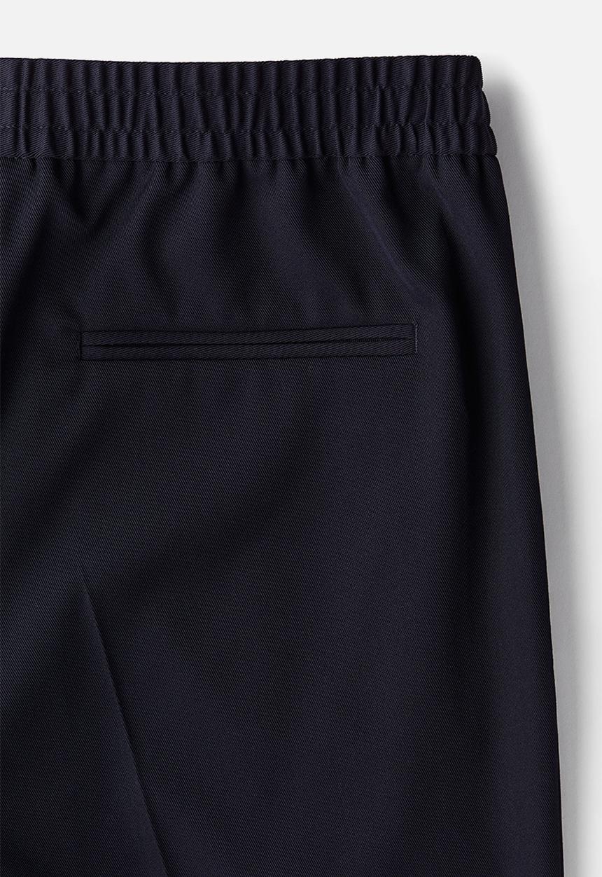 H&M - Slim fit twill trousers - navy blue