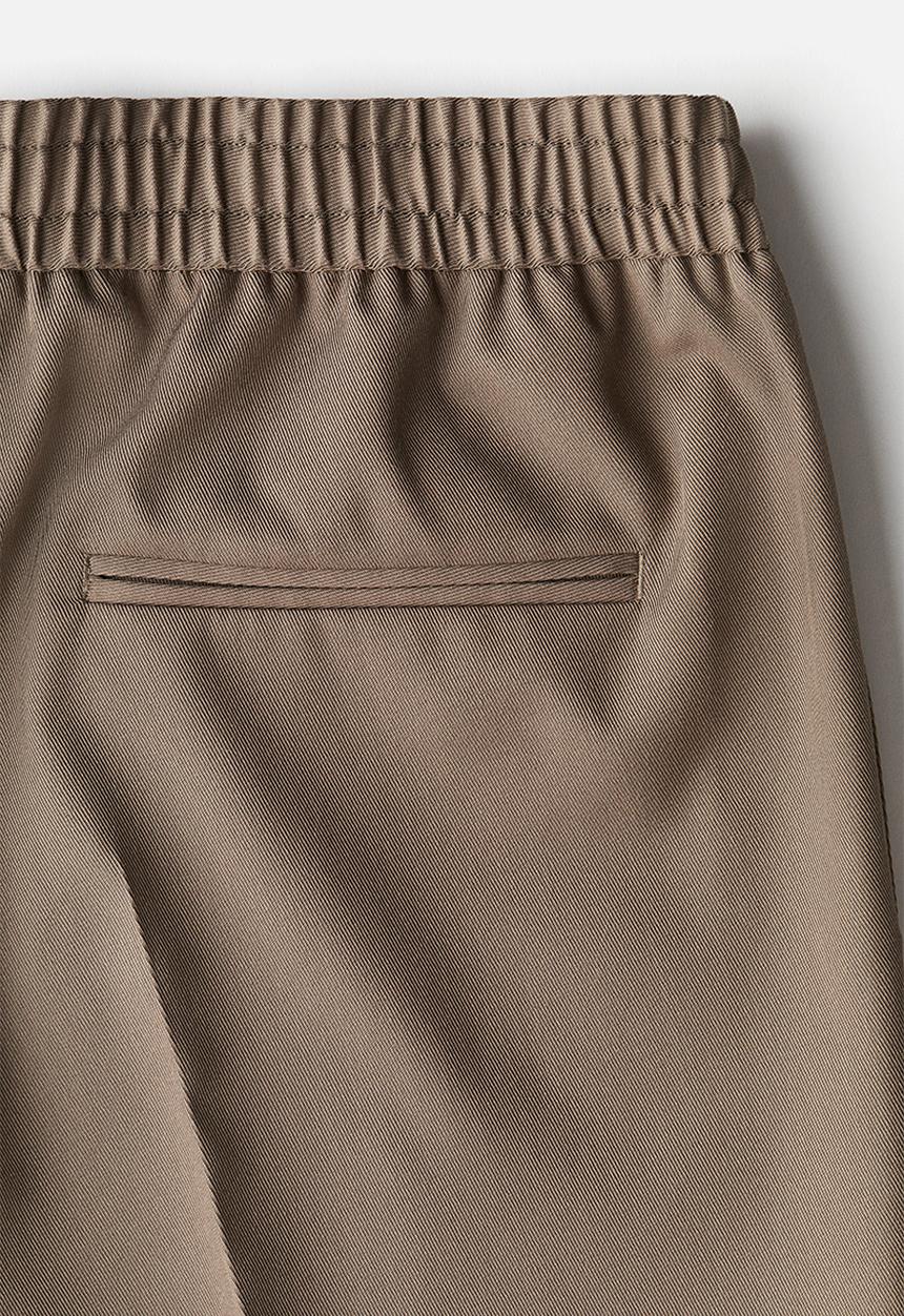 H&M - Slim fit twill trousers - dark beige