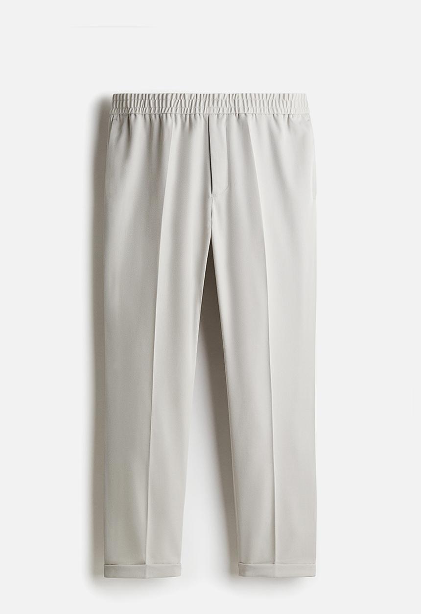 H&M - Slim fit twill trousers - light beige