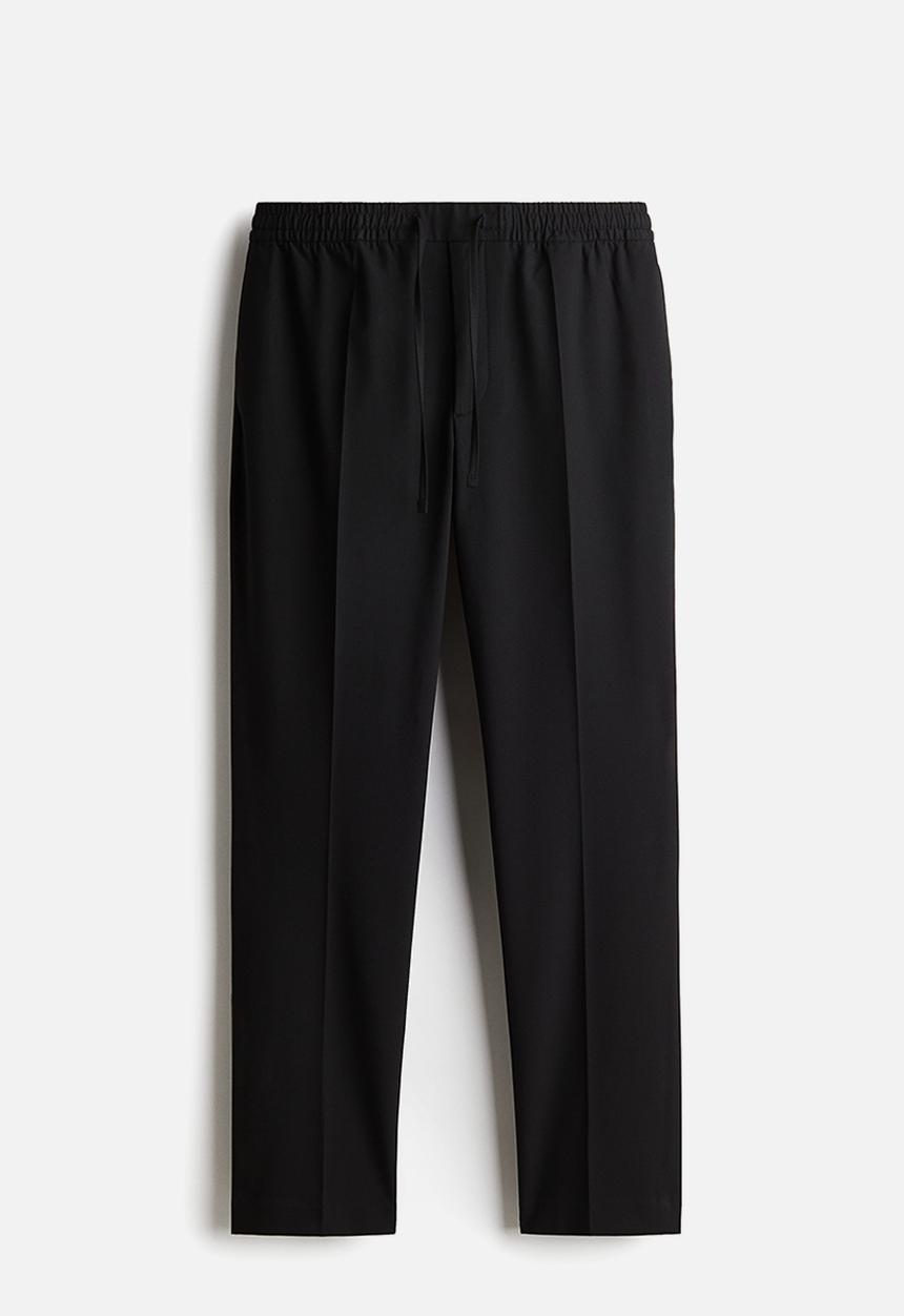 H&M - Slim fit tailored joggers - black