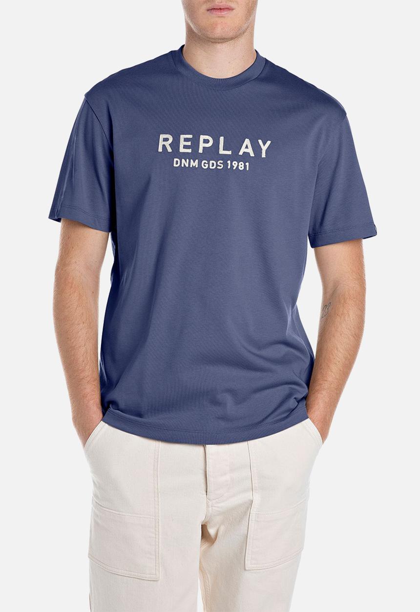 Replay - Replay Logo Tee - Medium Blue