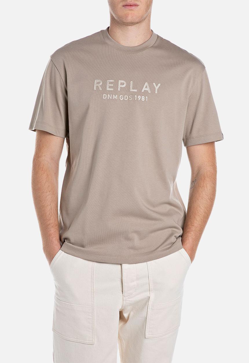 Replay - Replay Logo Tee - Stone