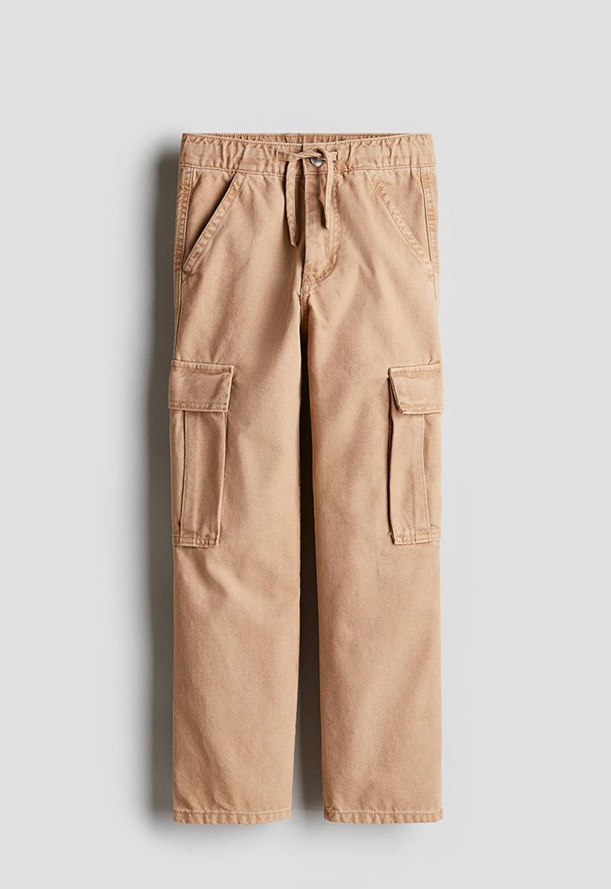 H&M - Canvas cargo trousers - beige