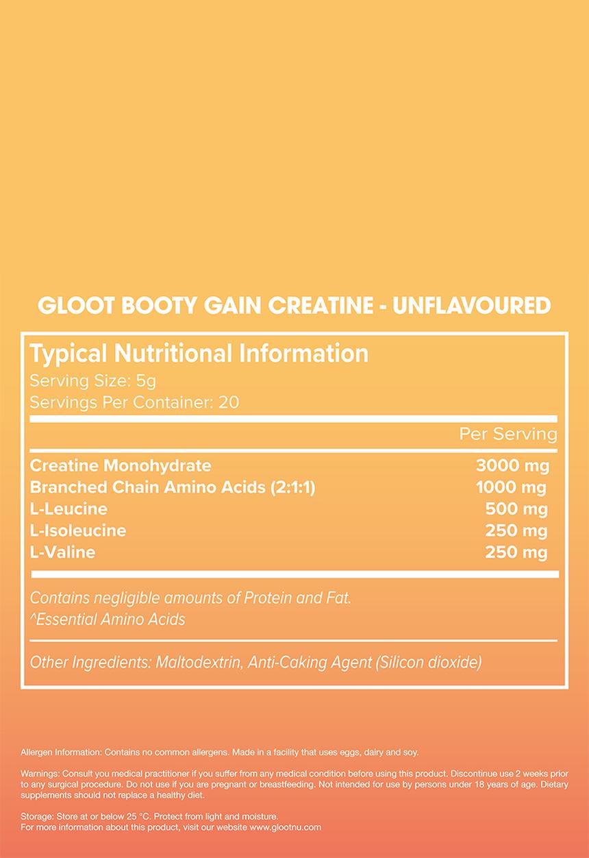 GLOOT - Booty Gain Creatine Unflavoured