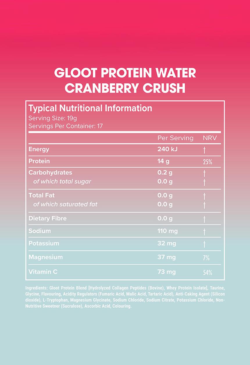 GLOOT - Protein Water Cranberry Crush
